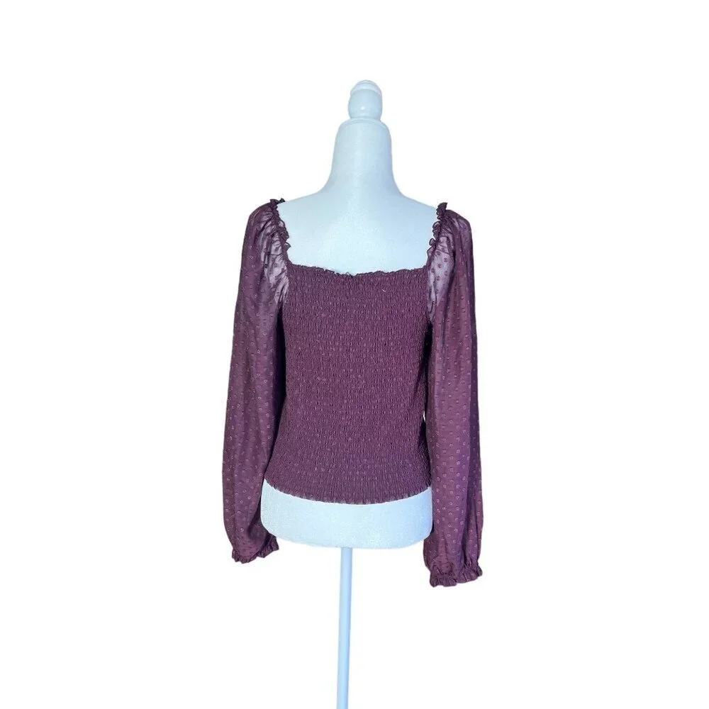 Laundry By Shelli Segal Women's Top with slightly puffed sleeves Size M - Picture 3 of 7